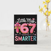 Little Miss 67 Days Smarter Donut Lover 67th Day O Kaart (Gele Bloem)