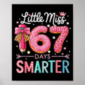 Little Miss 67 Days Smarter Donut Lover 67th Day O Poster (Voorkant)
