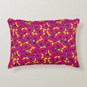 Little Miss Babbelkous Helder Roze Patroon Decoratief Kussen