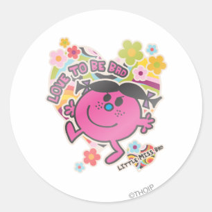 Little Miss Bad   De liefde is slecht Ronde Sticker