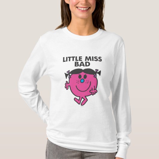 Little Miss Bad | Klaar voor actie T-shirt (Voorkant)