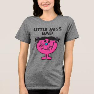 Little Miss Bad Klaar voor actie Tri-Blend Shirt