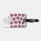 Little Miss Bad | Patroon van rode poka Bagagelabel (Achterkant horizontaal)