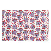 Little Miss Bad | Patroon van rode poka Kussensloop (Achterkant-Links)