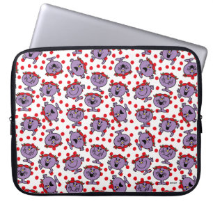 Little Miss Bad Patroon van rode poka Laptop Sleeve