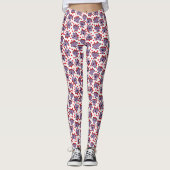 Little Miss Bad | Patroon van rode poka Leggings (Voorkant)