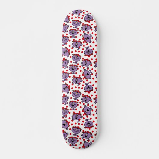 Little Miss Bad | Patroon van rode poka Skateboard (Voorkant)