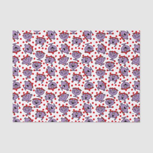 Little Miss Bad | Patroon van rode poka Tissuepapier (Voorkant)