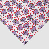 Little Miss Bad | Patroon van rode poka Tissuepapier (Detail)