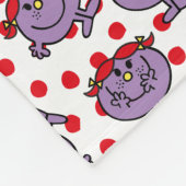 Little Miss Bad | Red Polka Dot Pattern | Monogram Fleece Deken (Hoek)