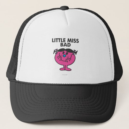 Little Miss Bad | Schone glimlach Trucker Pet (Voorkant)