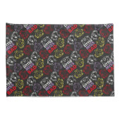 Little Miss Bad | Zwart, rood en geel patroon Kussensloop (Achterkant-Rechts)