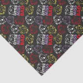 Little Miss Bad | Zwart, rood en geel patroon Tissuepapier (Detail)