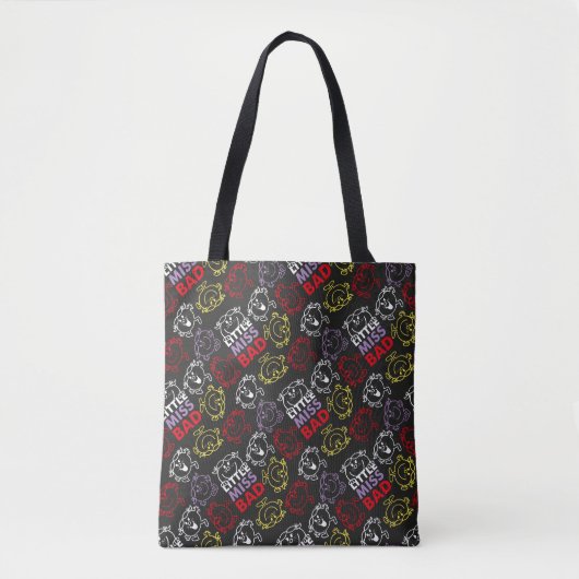 Little Miss Bad | Zwart, rood en geel patroon Tote Bag (Voorkant)