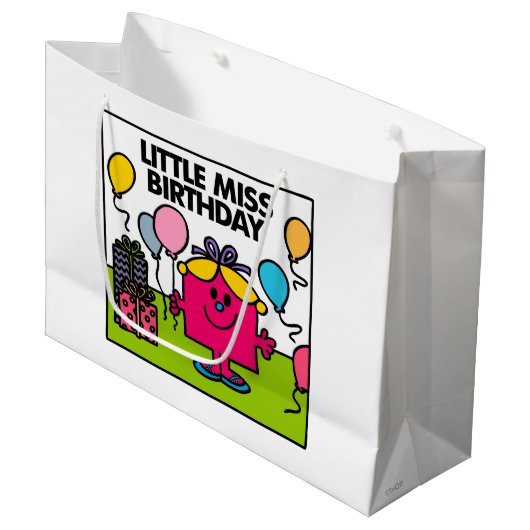 Little Miss Birthday | Cadeaus en ballonnen Groot Cadeauzakje (Voorkant Gekanteld)