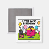 Little Miss Birthday | Cadeaus en ballonnen Magneet (Voorkant / Achterkant)