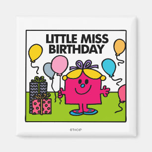 Little Miss Birthday Cadeaus en ballonnen Magneet
