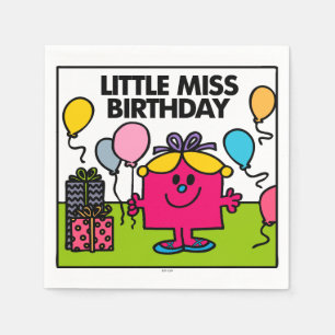 Little Miss Birthday   Cadeaus en ballonnen Servet