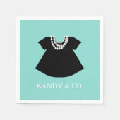 Little Miss Black Dress Party Servet (Voorkant)