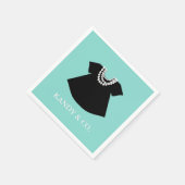 Little Miss Black Dress Party Servet (Hoek)