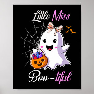 Little Miss Boo-tiful Funny Schattige Halloween Ko Poster