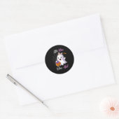 Little Miss Boo-tiful Funny Schattige Halloween Ko Ronde Sticker (Envelop)