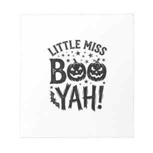 Little Miss Boo Yah Vintage Halloween T-shirt Ontw Notitieblok