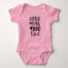 "Little Miss Bootiful" Halloween-typografie  Romper