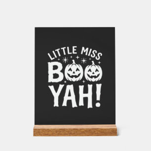 Little Miss Booyah Halloween Pompoen Ontwerp_1 Acryl Bord