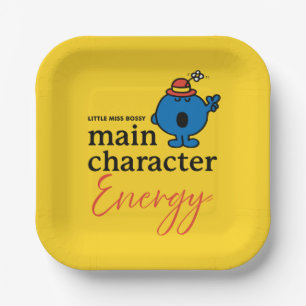 Little Miss Bossy - Hoofdpersonage Energie Papieren Bordje