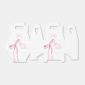 Little Miss Bowtiful Waterverf Roze Verjaardag Bedankdoosjes (Uitgevouwen)