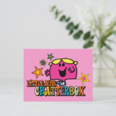 Little Miss Chatterbox en kleurrijke sterren Briefkaart (Staand voorkant)