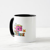 Little Miss Chatterbox en kleurrijke sterren Mok (Voorkant links)