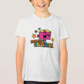 Little Miss Chatterbox en kleurrijke sterren Tri-Blend Shirt (Voorkant)