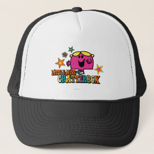 Little Miss Chatterbox en kleurrijke sterren Trucker Pet
