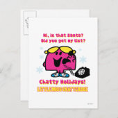 Little Miss Chatterbox Kerstwensen Feestdagenkaart (Voorkant / Achterkant)