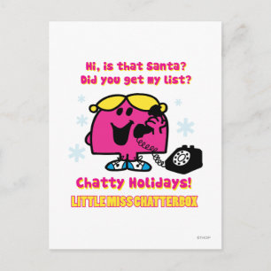 Little Miss Chatterbox Kerstwensen Feestdagenkaart
