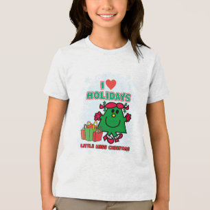 Little Miss Christmas   Ik hou van Feestdagen Tri-Blend Shirt