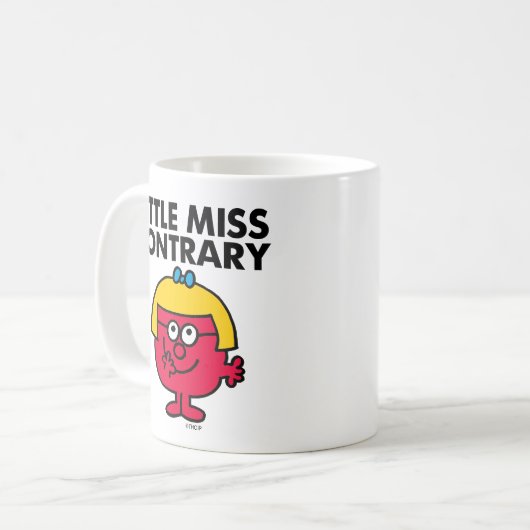 Little Miss Contrary Koffiemok (Voorkant links)