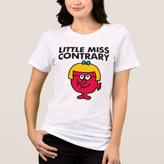 Little Miss Contrary Tri-Blend Shirt (Voorkant)
