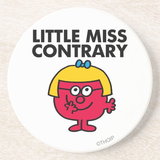 Little Miss Contrary Zandsteen Onderzetter (Voorkant)