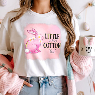 Little Miss Cotton Tail Pink Bunny Pasen T-shirt