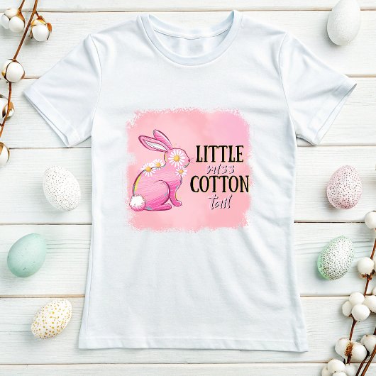 Little Miss Cotton Tail Pink Bunny Pasen T-shirt