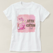 Little Miss Cotton Tail Pink Bunny Pasen T-shirt (Design voorkant)