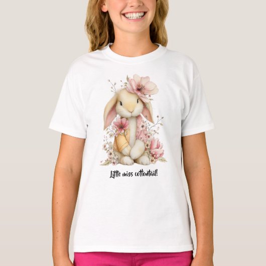 Little Miss Cottontail T-shirt (Voorkant)