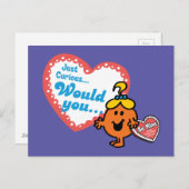 Little Miss Curious | Valentijn Feestdagenkaart (Voorkant / Achterkant)