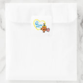 Little Miss Curious Valentijnsdag Wens Vierkante Sticker (Tas)