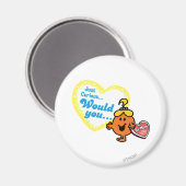 Little Miss Curious Valentijnsdag Wish Magneet (Voorkant / Achterkant)