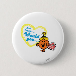 Little Miss Curious Valentijnsdag Wish Ronde Button 5,7 Cm