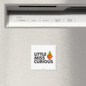 Little Miss Curious | Zwarte briefing Magneet (Insitu (Vaatwasser))